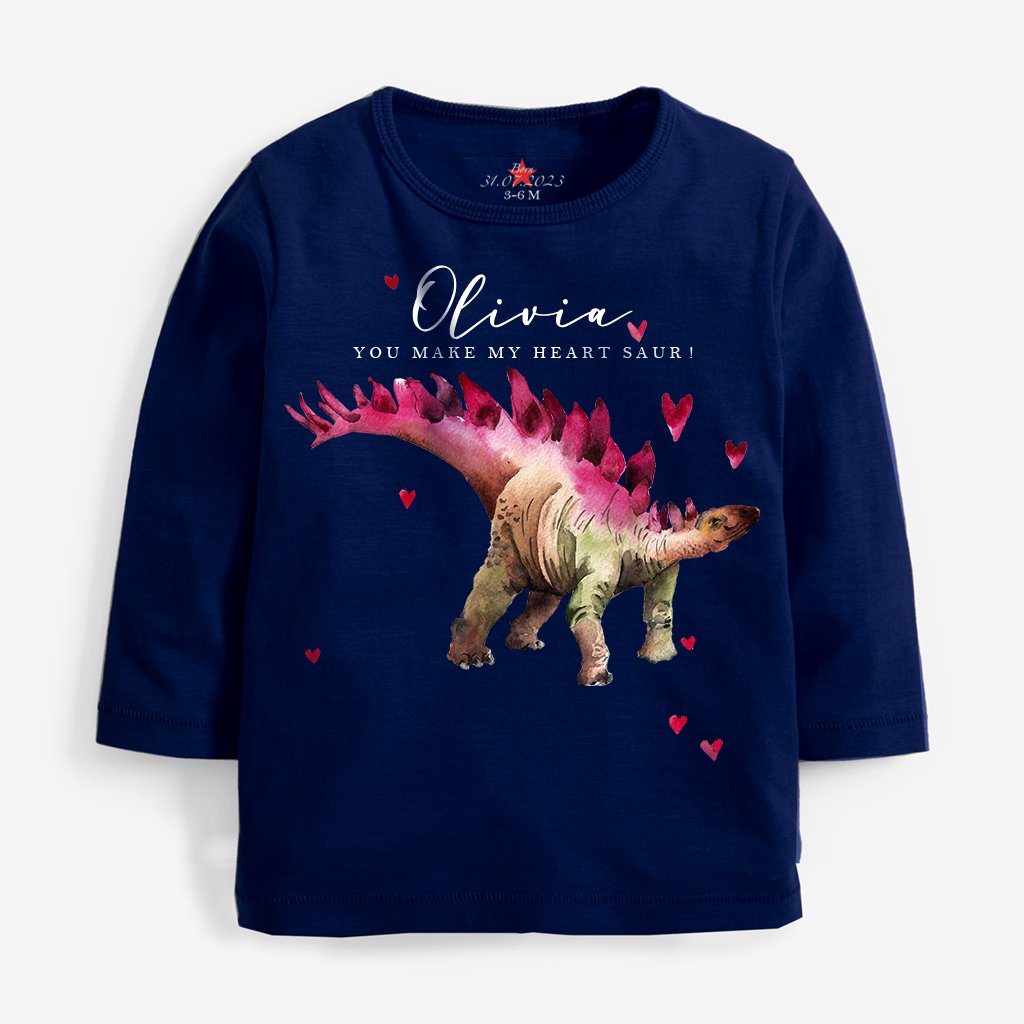 Dinosaur Valentine Newborn Tee