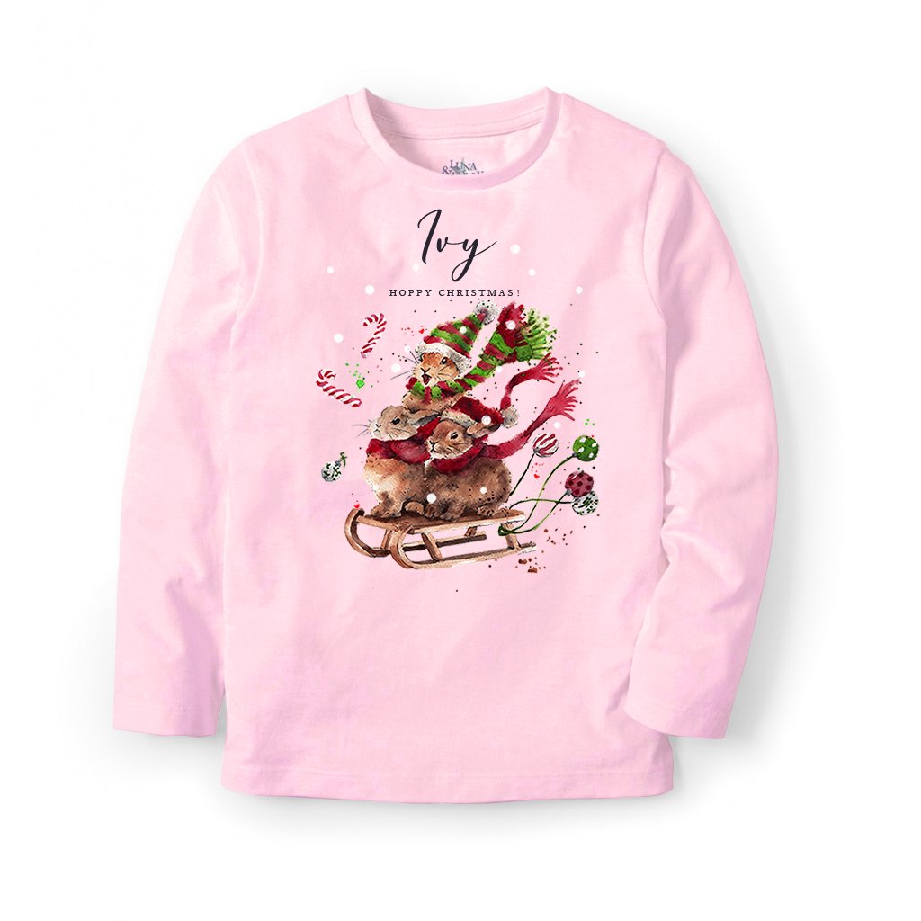 Sleigh Bunnies Christmas Tee