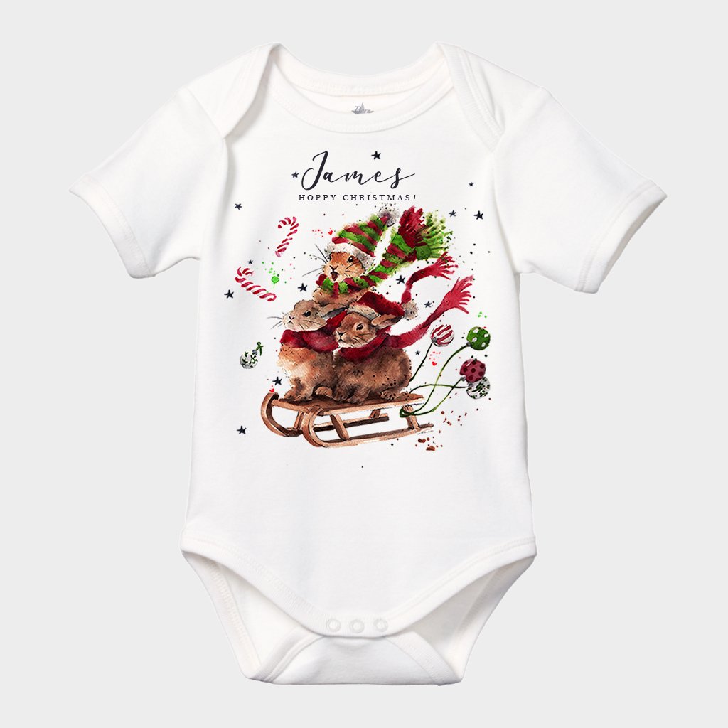 Sleigh Bunnies Christmas Bodysuit