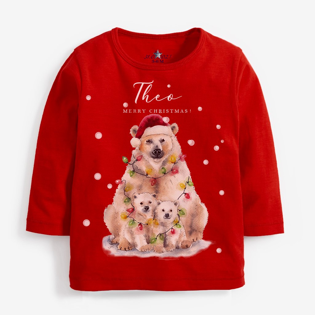 Polar Bear Christmas Newborn Tee