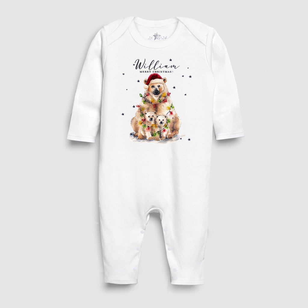 Polar Bear Christmas Sleepsuit