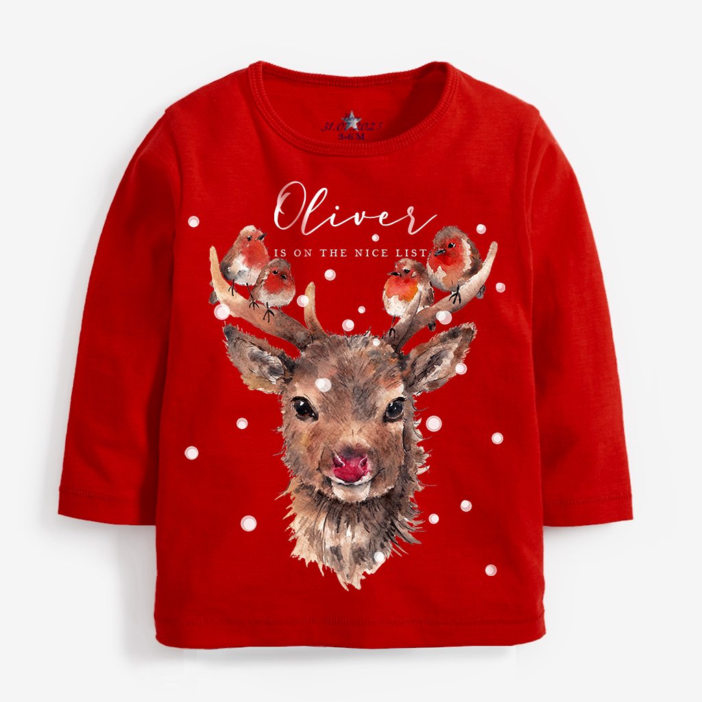 Christmas Rudolph Newborn Tee - Image 4
