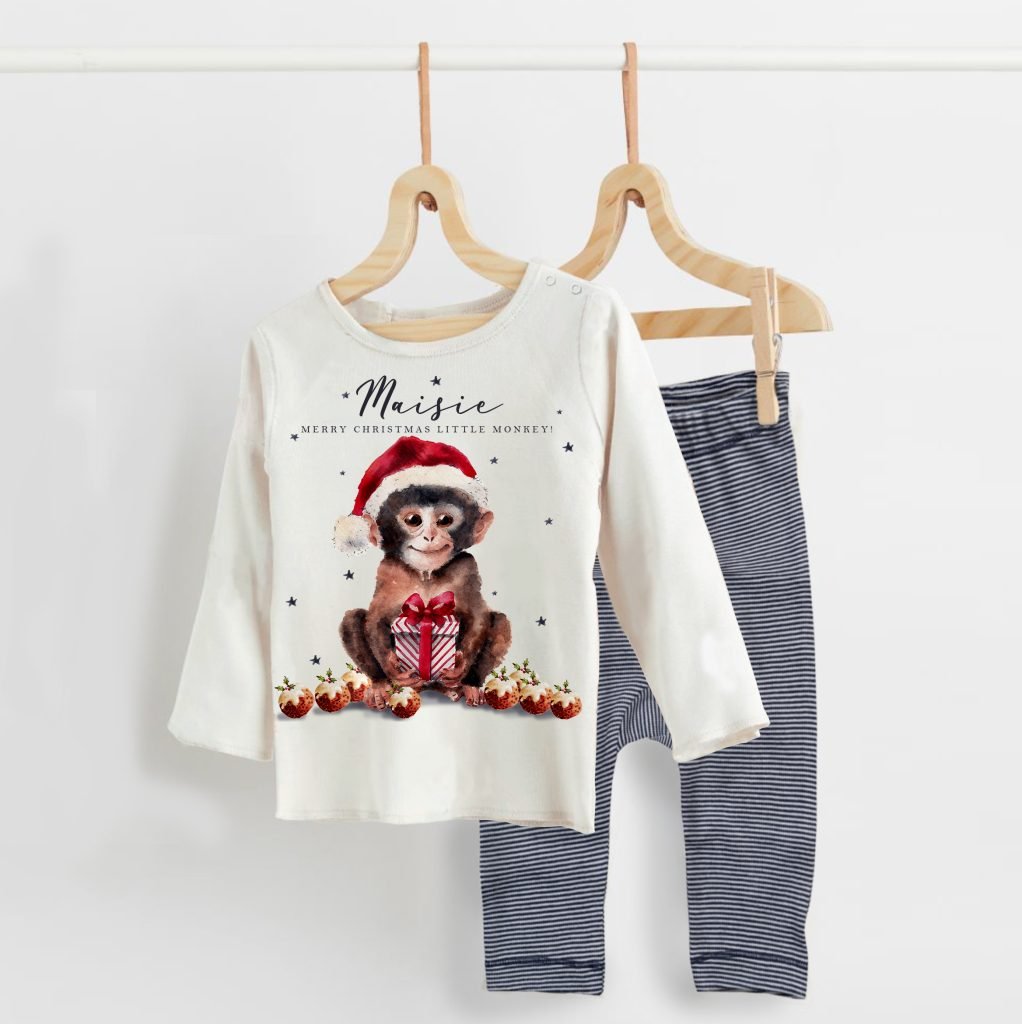 Monkey Christmas Pyjamas