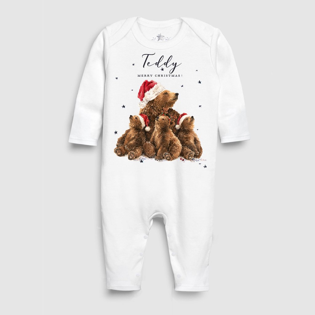 Christmas Bear Family Sleepsuit