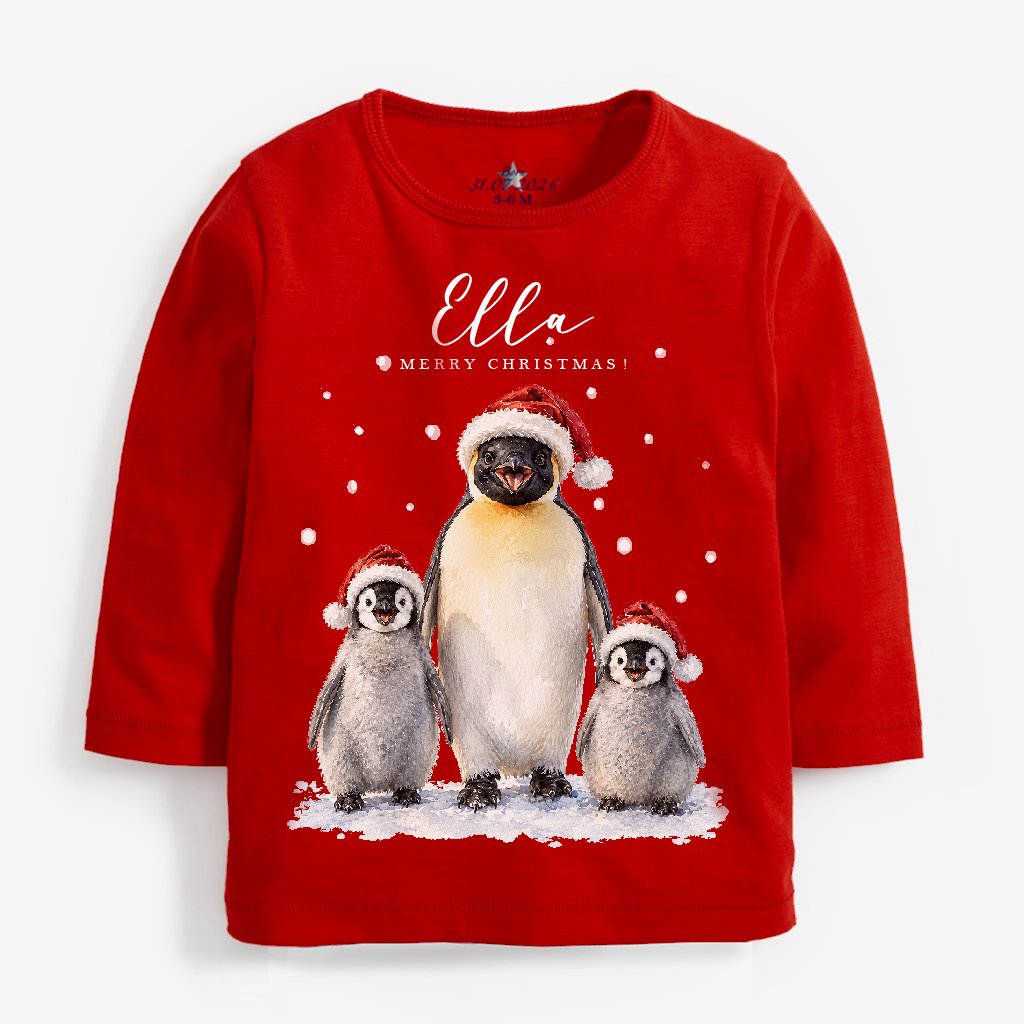 Penguin Christmas Newborn Tee