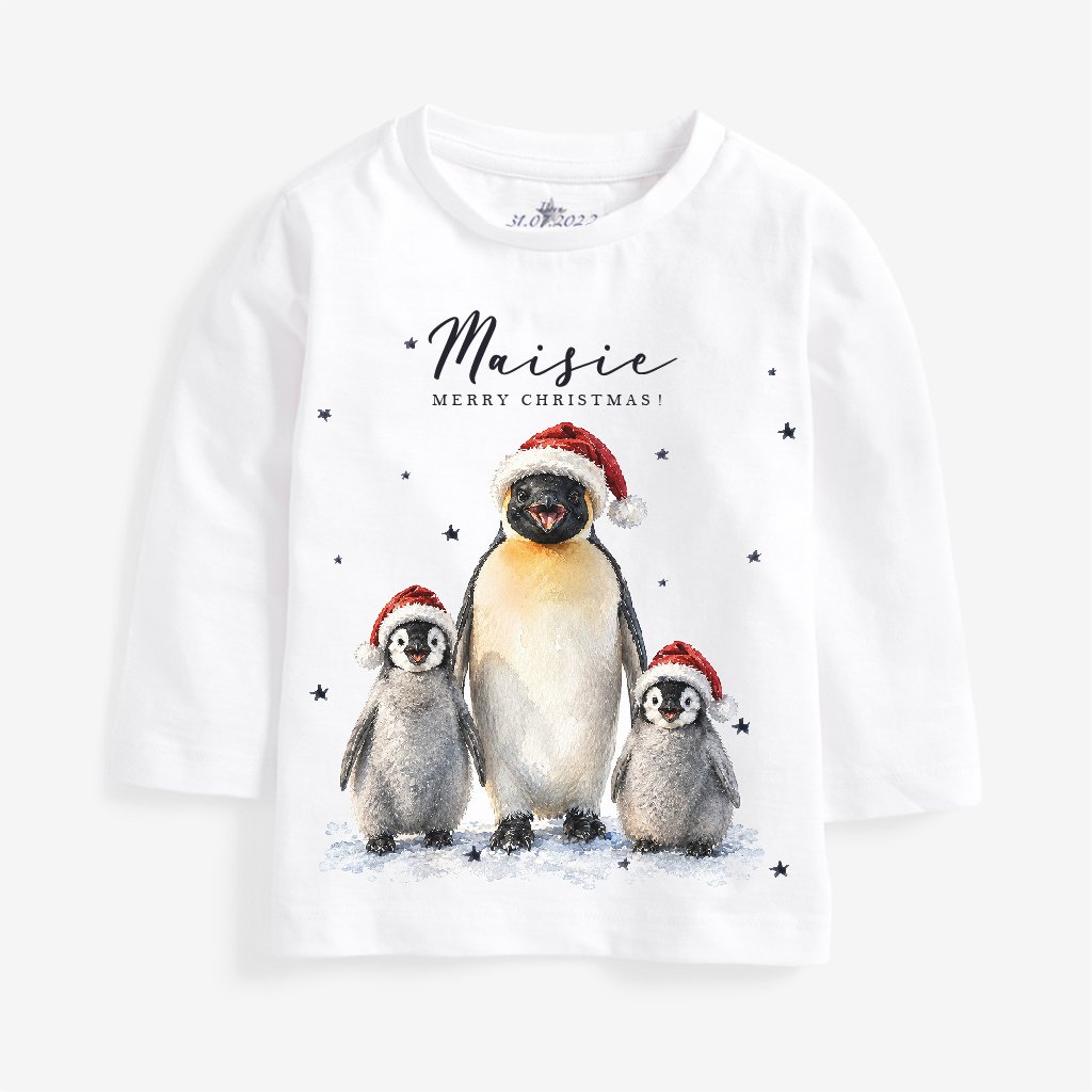 Penguin Christmas Newborn Tee - Image 2