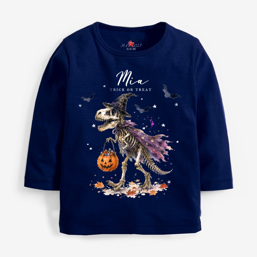 T-Rex Trick or Treat Newborn Tee - Image 3
