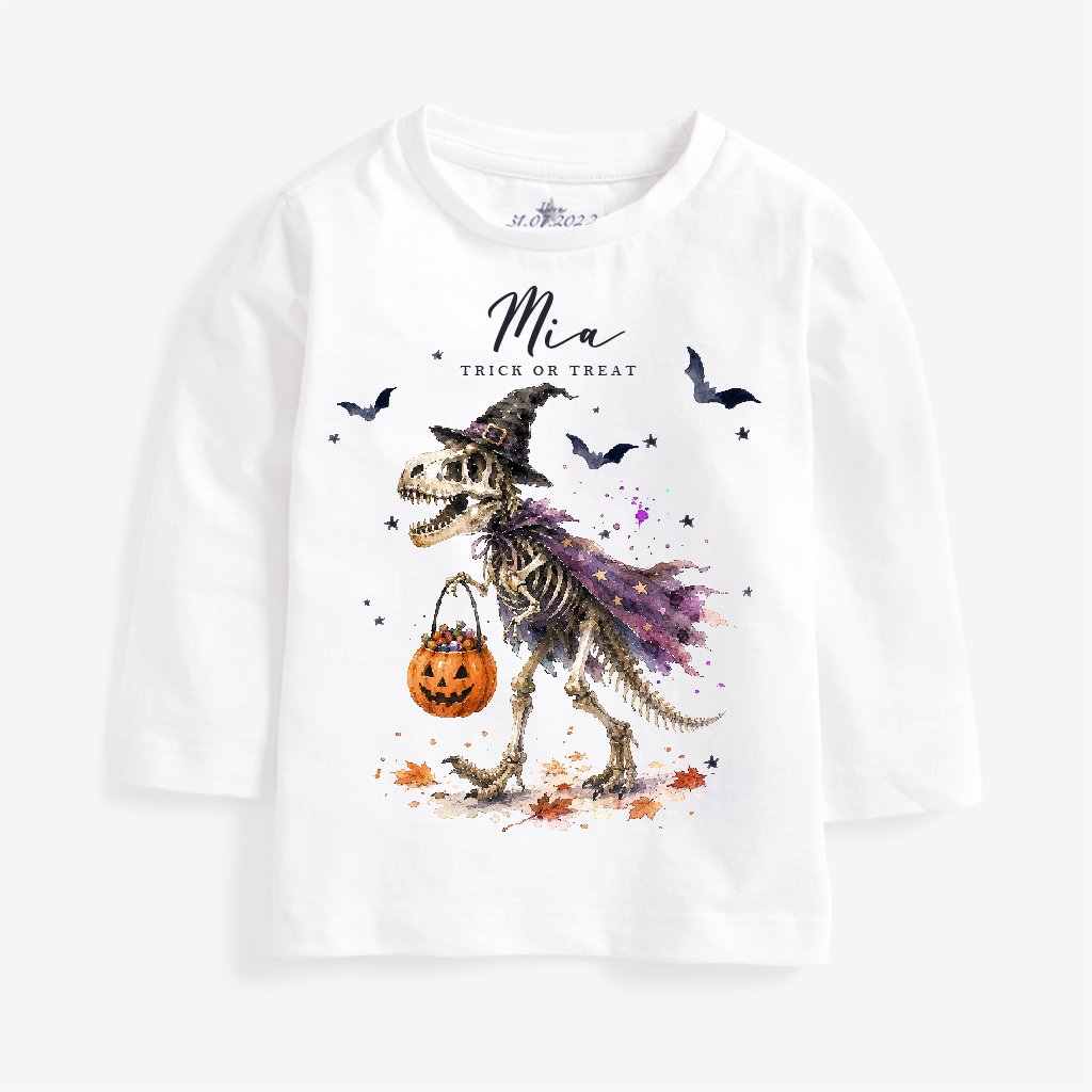 T-Rex Trick or Treat Newborn Tee - Image 2